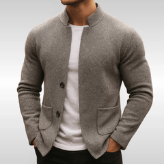 Jakub – Pletená vesta s mandarínským límcem pro moderní eleganci