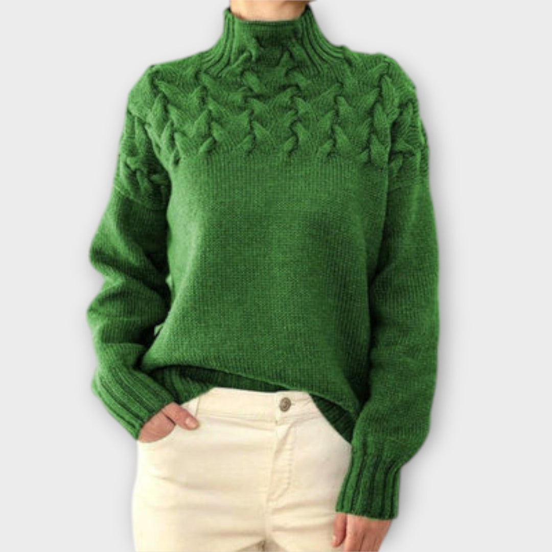 Ivana | Elegantní pletený svetr s rolákem