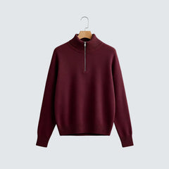 Lenka | Elegantní svetr s polo zipem